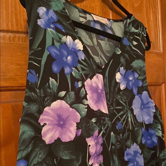 Stan Herman Casual Black and Purple Sleeveless Maxi Sundress Size 1XL - Picture 7 of 9